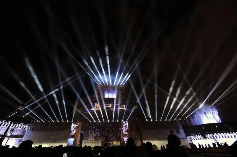 Giochi di luce su Castel Sant Angelo 