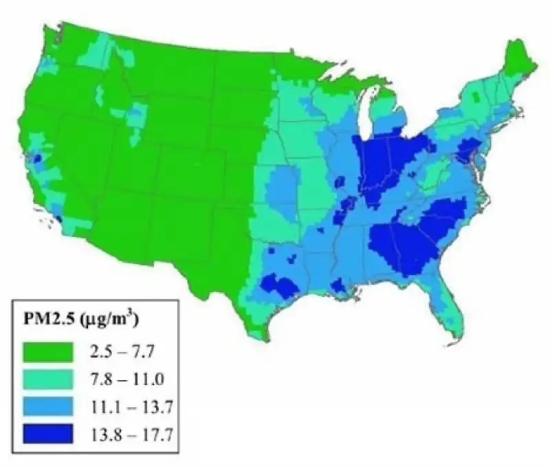 aree piu inquinate degli stati uniti
