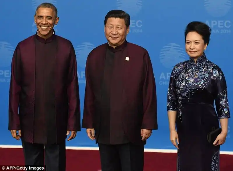 barack obama con il presidente cinese xi jinping e la moglie peng liyuan