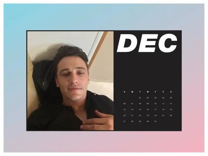 il calendario di james franco su paper 28