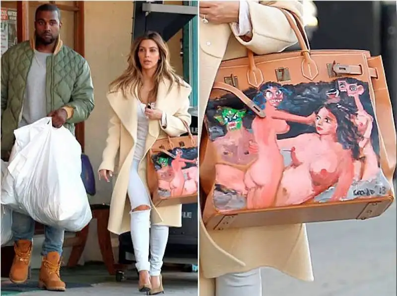 kim kardashians hand painted hermes birkin bag e1415864661861