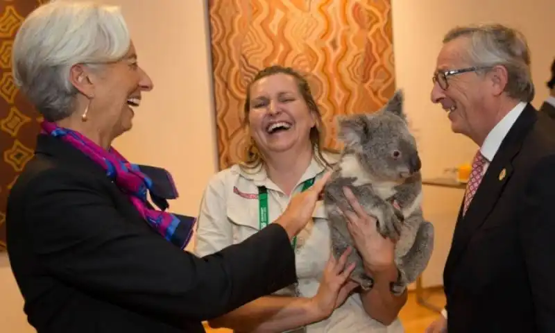 lagarde e juncker koala