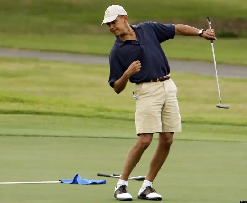 obama gioca a golf 3