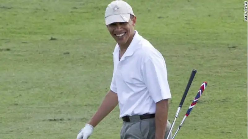 obama gioca a golf 5