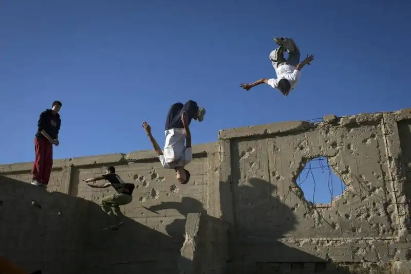 parkour nel campo profughi khan younis