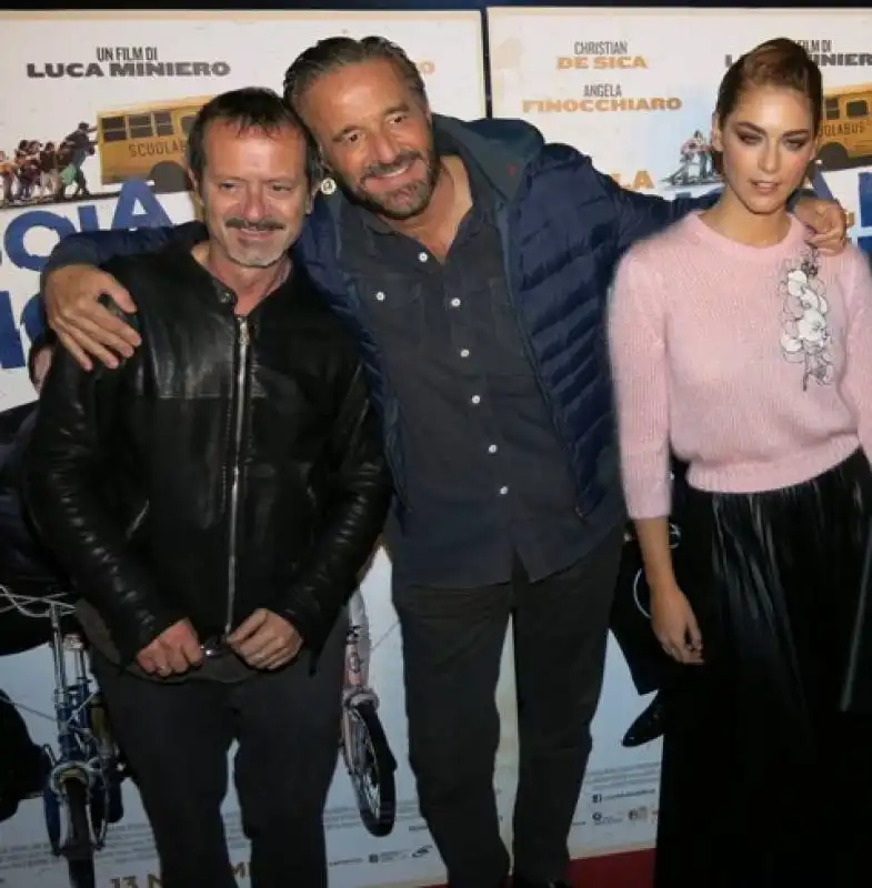 rocco papaleo, christian de sica, miriam leone photo andrea arriga