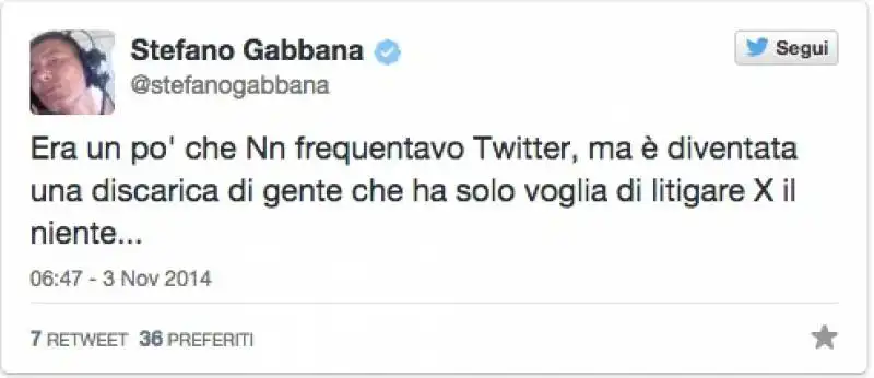 stefano gabbana twitta a report su moncler  13