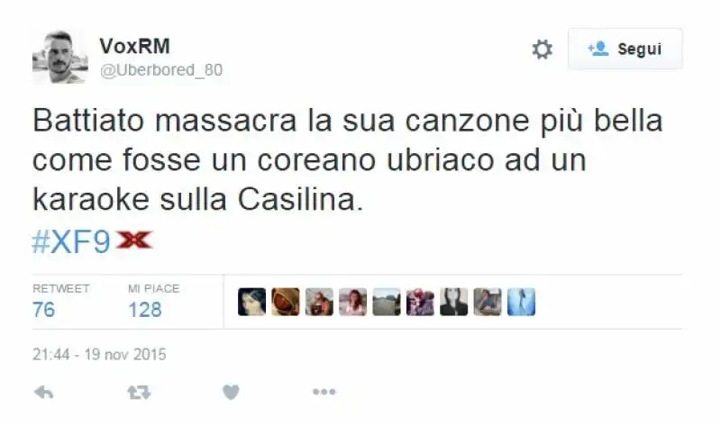 battiato stecca a xfactor   i commenti su twitter   