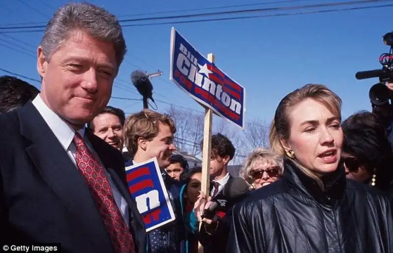 bill e hillary clinton durante la campagna del 1992