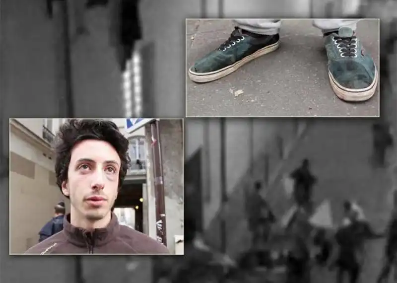 Cesar Lardon, sopravvissuto al Bataclan, e le sue scarpe macchiate di sangue  