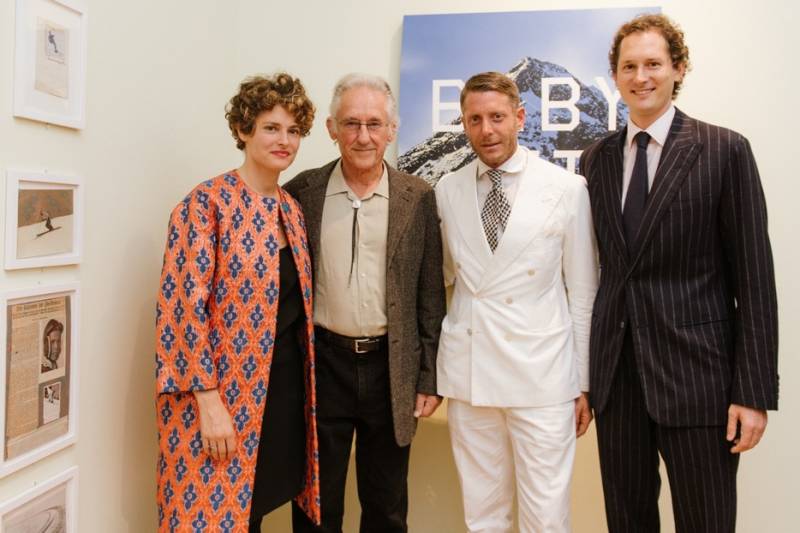 ed ruscha con ginevra, john e lapo elkann