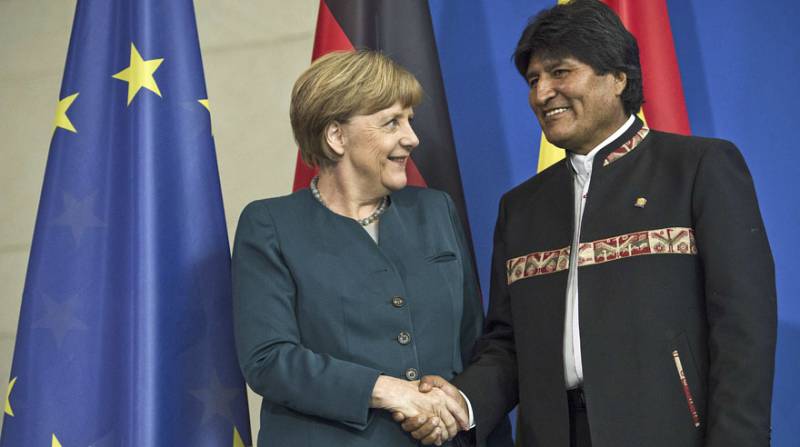 EVO MORALES E ANGELA MERKEL