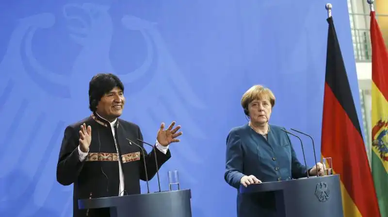 EVO MORALES E ANGELA MERKEL 