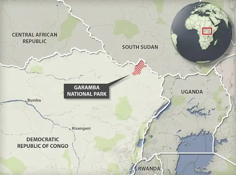 il parco di garamba si trova al confine con il sud sudan