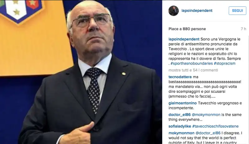 LAPO ELKANN CONTRO TAVECCHIO INSTAGRAM