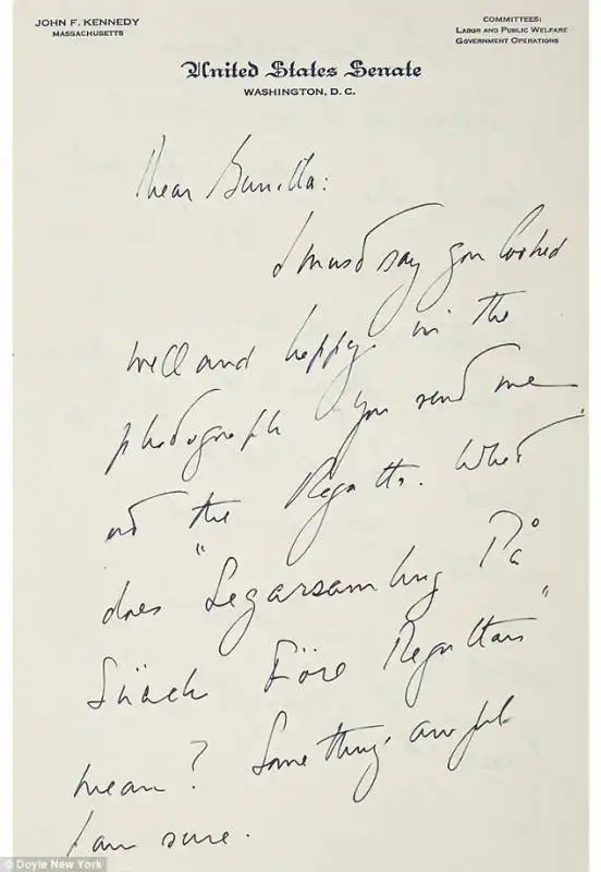 le lettere  di john kennedy a giunilla von post