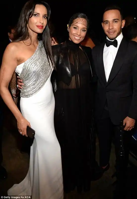 lewis hamilton alicia keys padma lakshmi