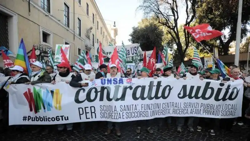 manifestazione a roma pubblico impiego