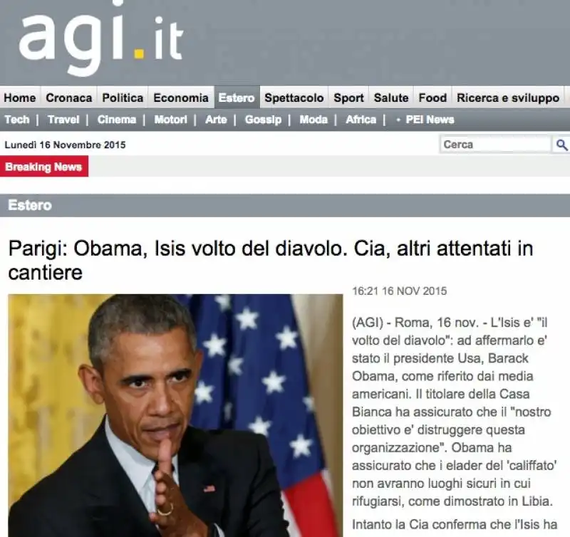 obama su isis volto del diavolo per un lancio ansa  2