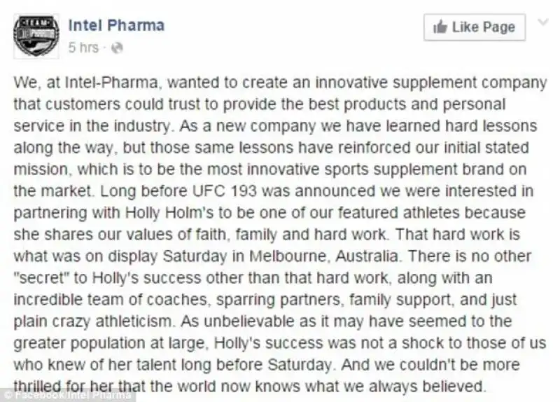 post del ceo di intel pharma