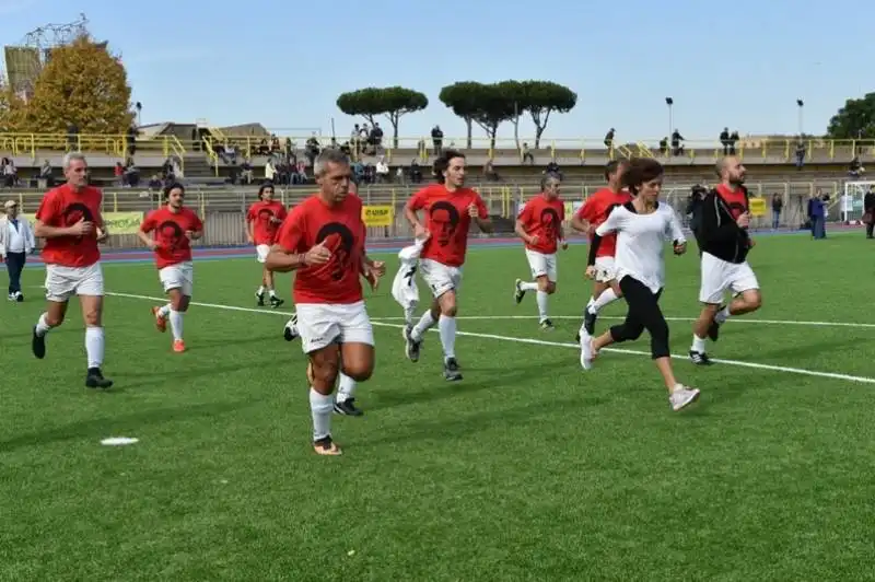 team giornalisti italiani in allenamento (2)