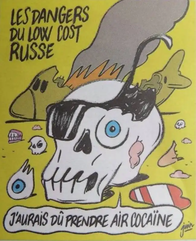 vignette charlie hebdo sul disastro aereo russo nel sinai