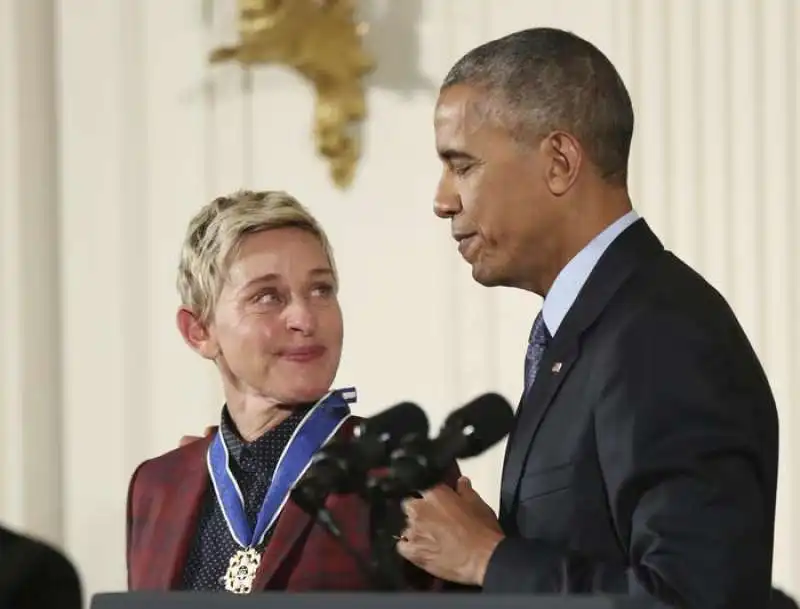 barack obama la medaglia a ellen degeneres