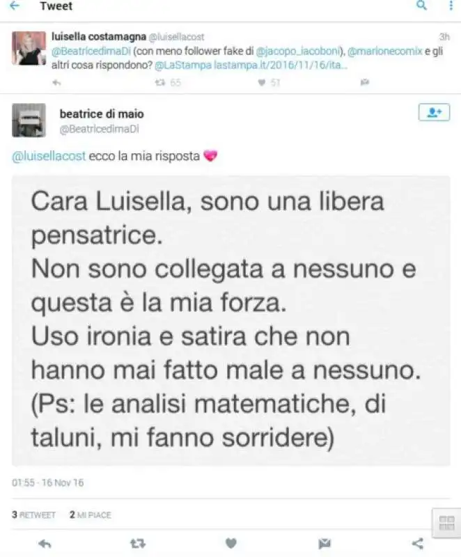 beatrice di maio a luisella costamagna