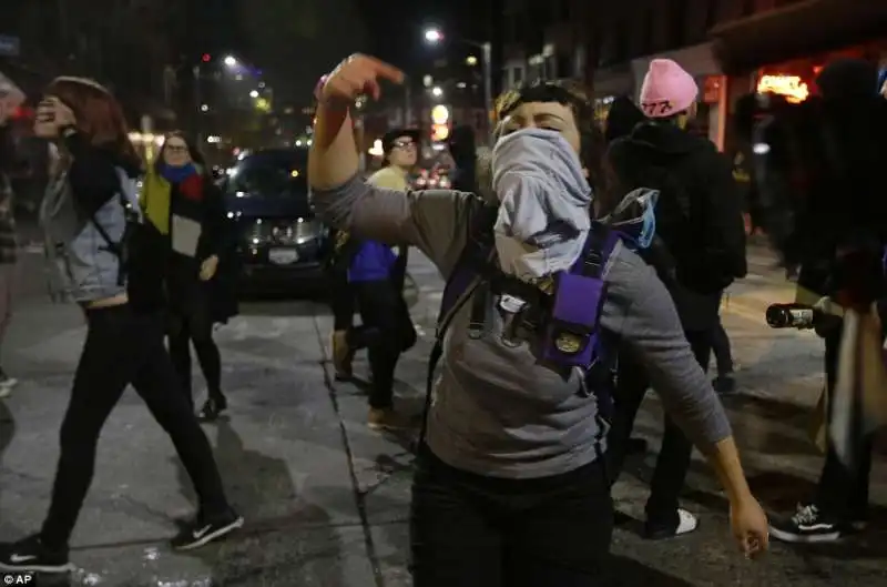 corteo antitrump a seattle