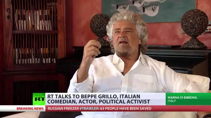 grillo intervistato da rt