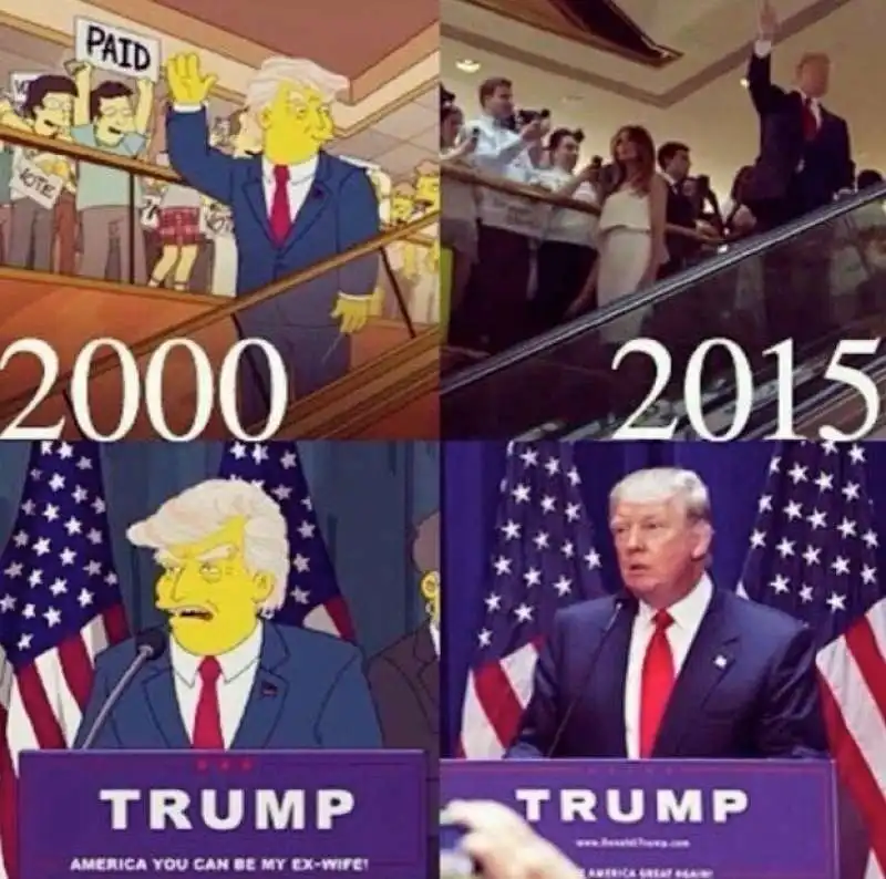 i simpson avevano previsto trump