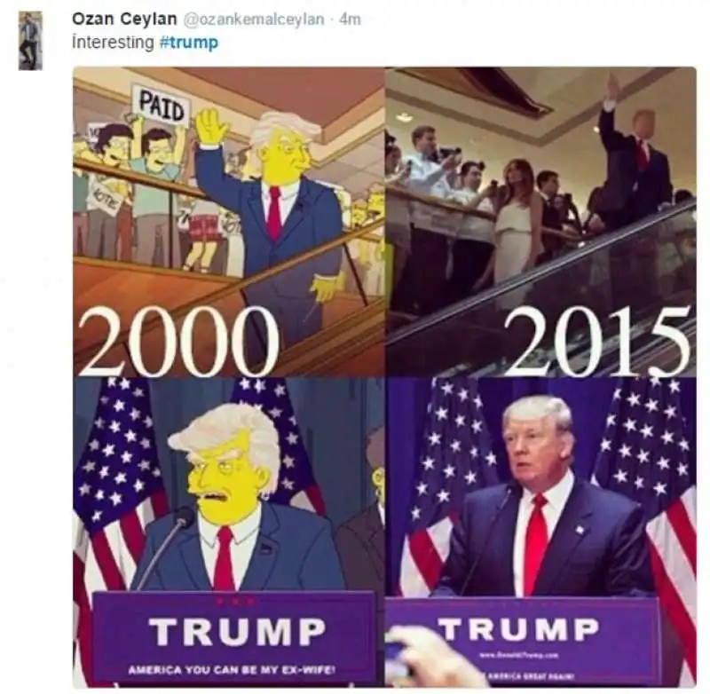 i simpson predissero trump presidente