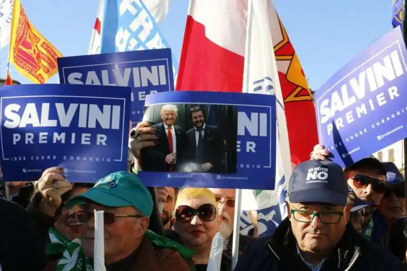 manifestazione salvini meloni toti a firenze