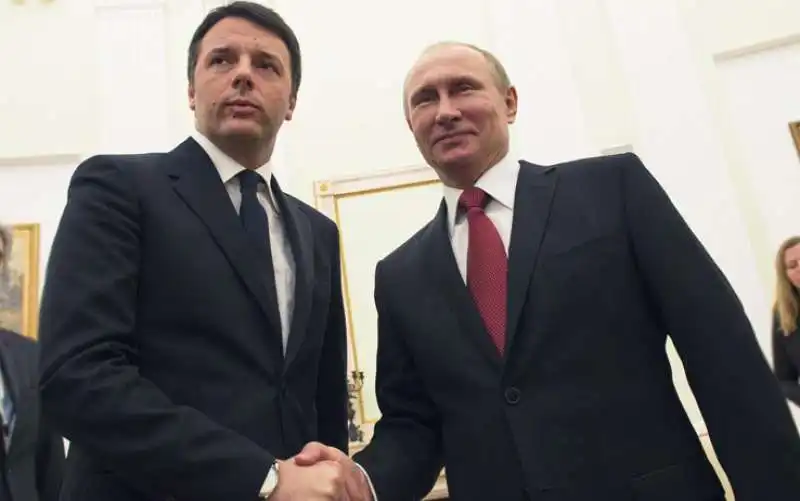 matteo renzi vladimir putin.  