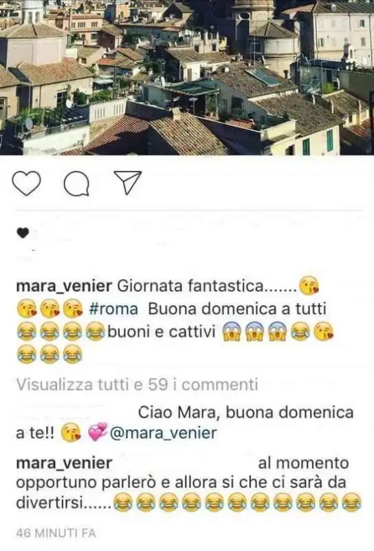 profilo  instagram di mara venier