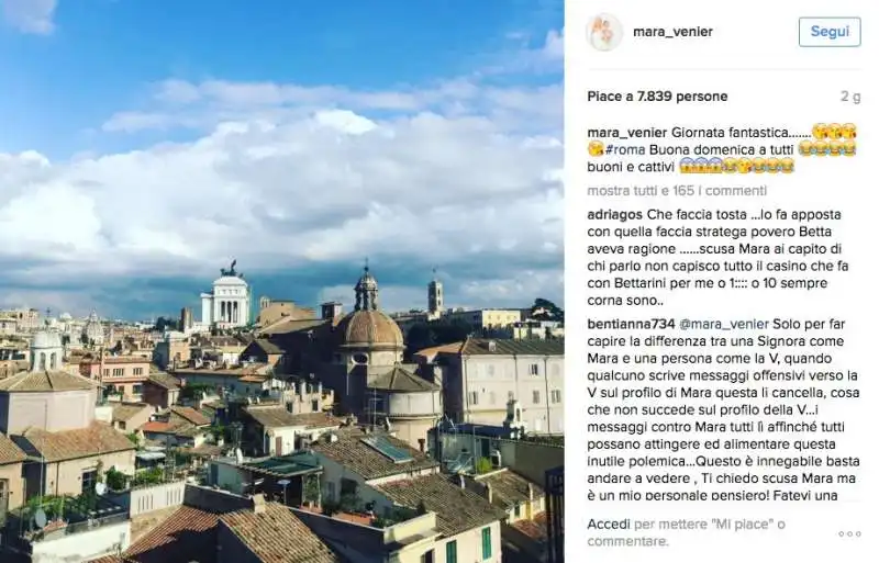 profilo instagram di mara venier 