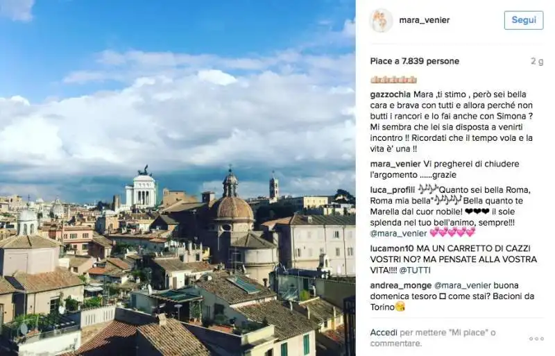 profilo instagram di mara venier