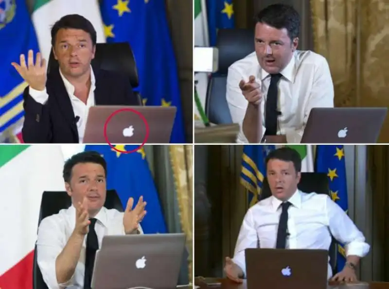 RENZI E IL LOGO APPLE