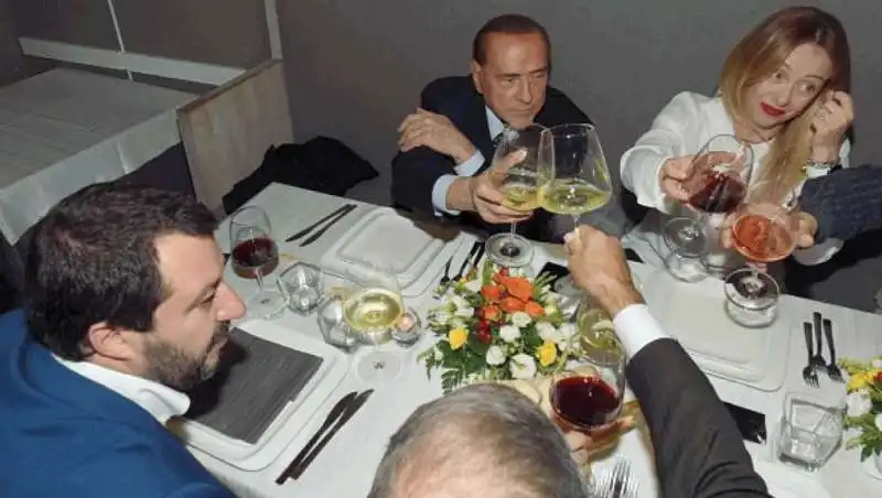 BERLUSCONI SALVINI E MELONI