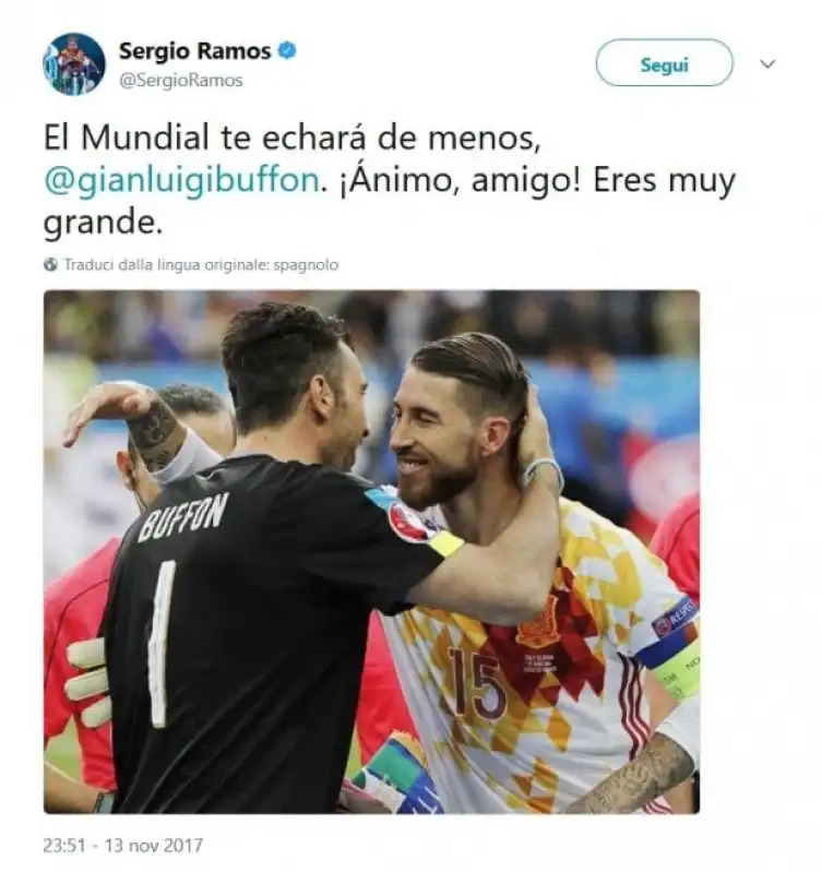 buffon sergio ramos