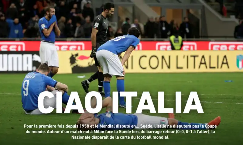 EQUIPE - ITALIA NON SI QUALIFICA AI MONDIALI