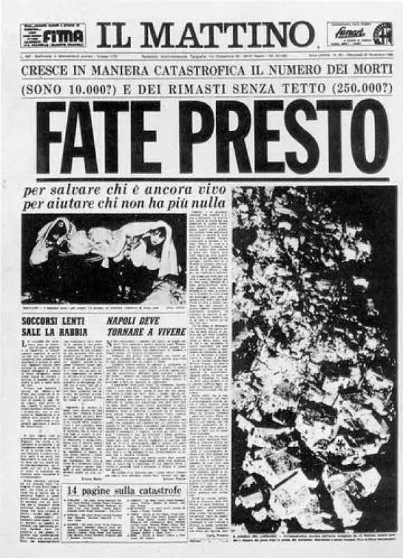 fate presto terremoto irpinia