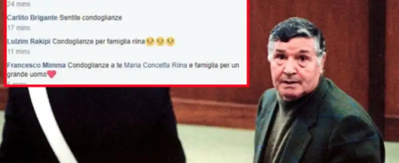 MESSAGGI DI CONDOGLIANZE PER LA MORTE DI TOTO RIINA