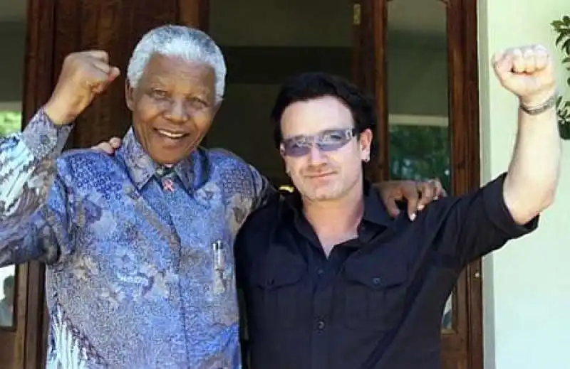 NELSON MANDELA E BONO VOX