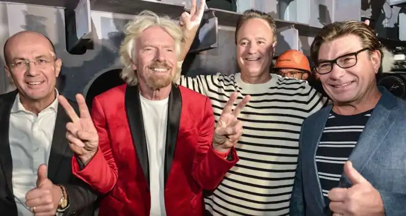 richard branson al cantiere fincantieri