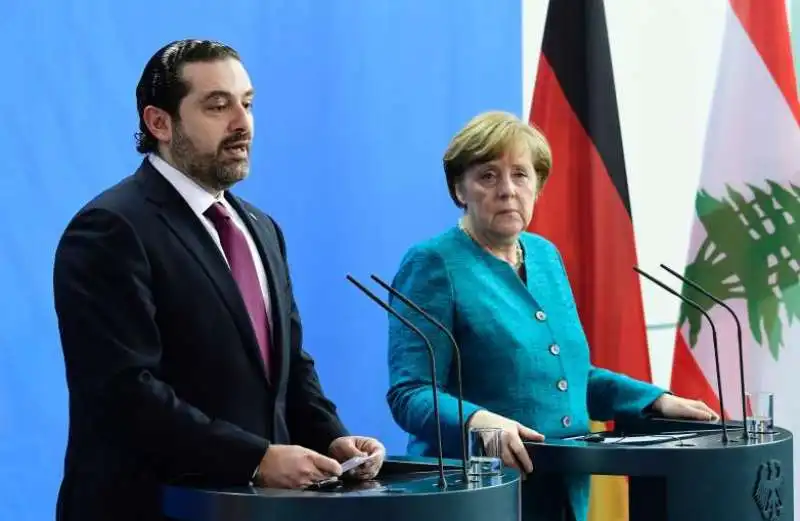 SAAD HARIRI E ANGELA MERKEL