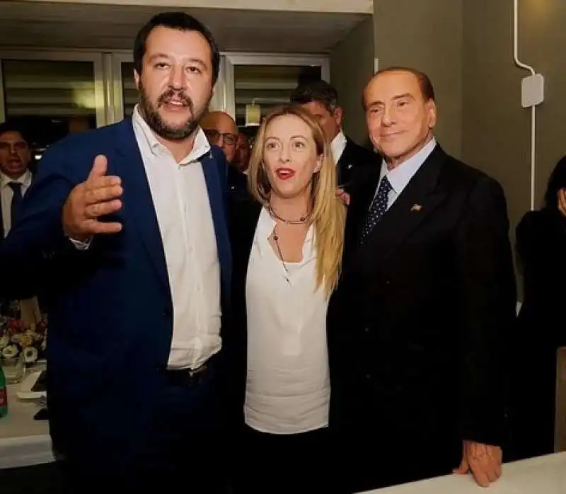 SALVINI MELONI BERLUSCONI 