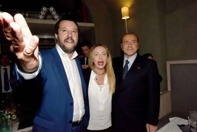 SALVINI MELONI BERLUSCONI 