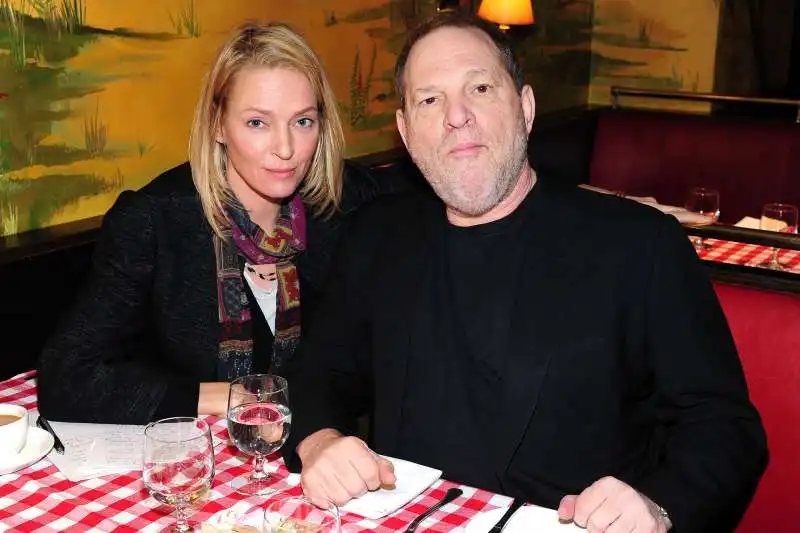 Uma Thurman and Harvey Weinstein 