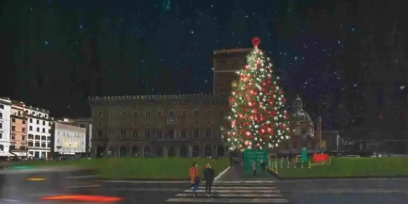 ALBERO DI NATALE PIAZZA VENEZIA NETFLIX 1